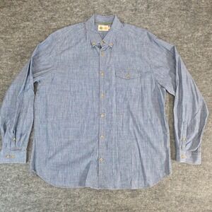 The Territory Ahead Shirt Mens XXL Blue Chambray Button Down Long Sleeve Cotton
